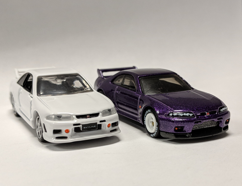 Tomica Premium R33 and wheel swap Hot Wheels mainline R32